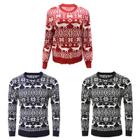 new pullovers mens casual sweater european thickening christmas deer round neck autumn winter sweater jacquard base sweater men