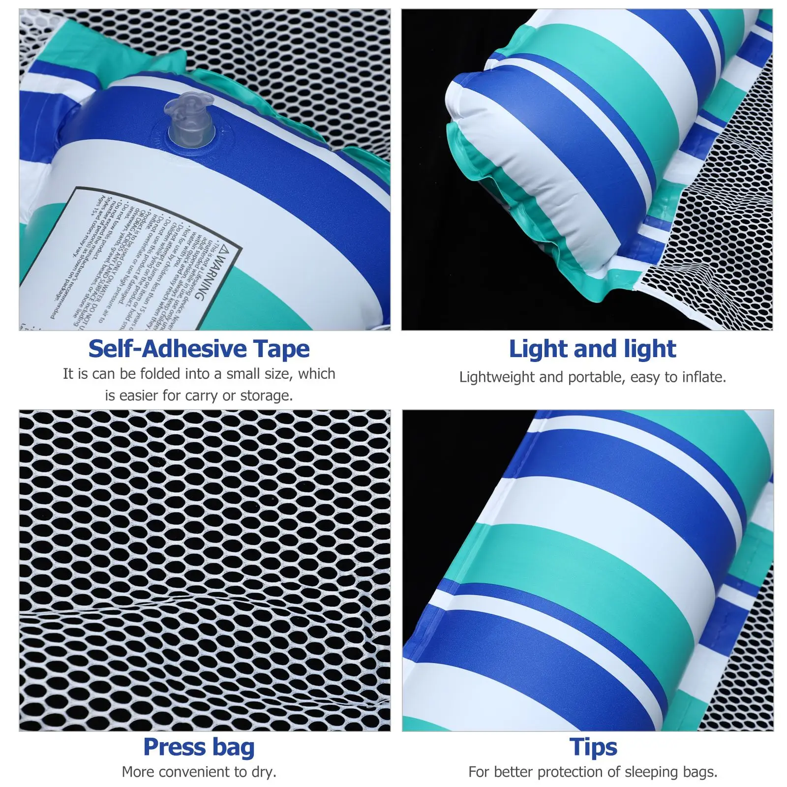 

Durable Inflatable Water Hammock Pool Float Lounger Swimming Pool Float Chair