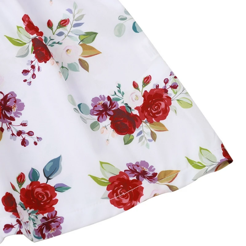 

2021 Newborn Baby Girls Sweet Dress Autumn Winter Long Sleeve Rose Flower Ball Infant Baby Dress Toddler Kids Christmas Clothing