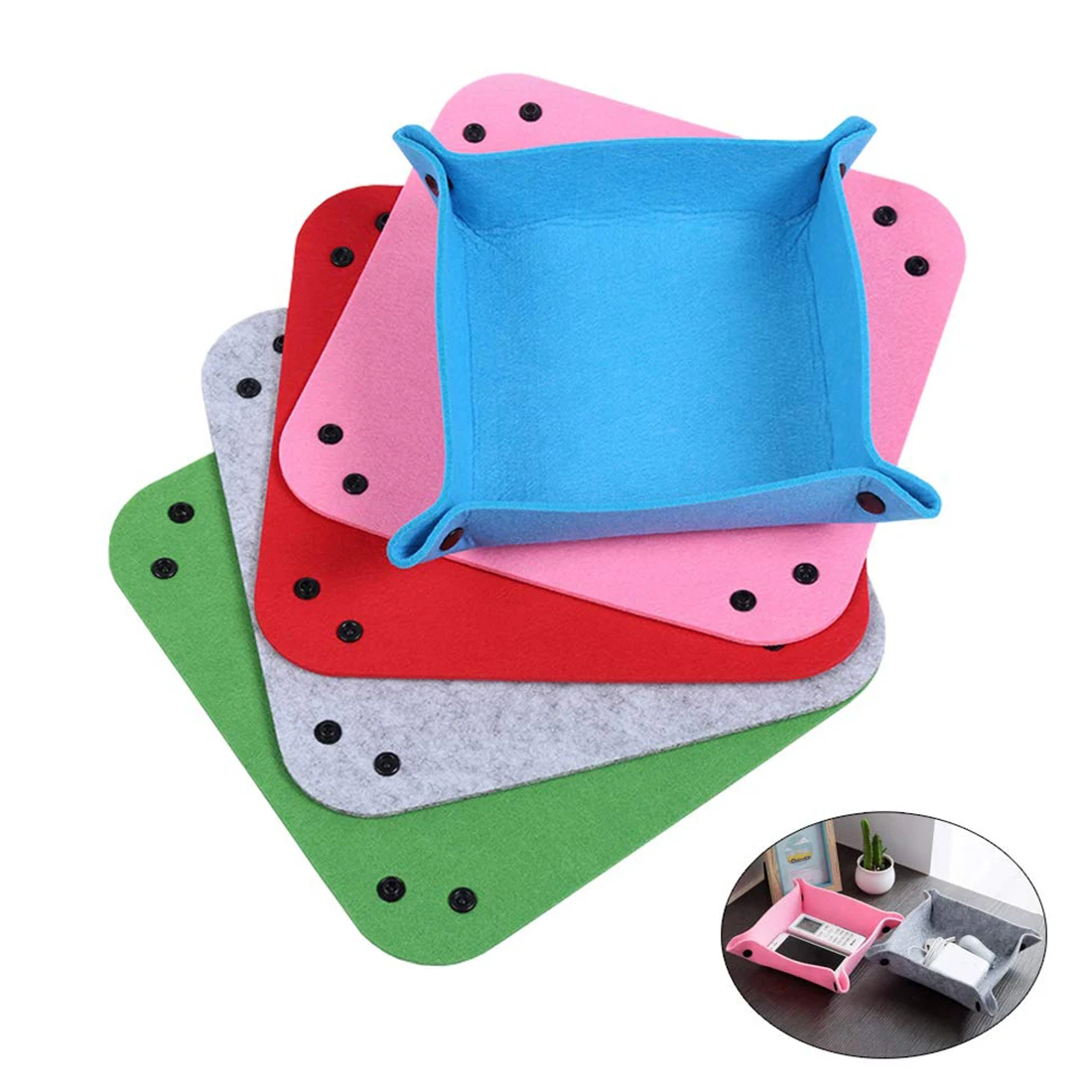 Настольная декоративная коробка для хранения войлочная корзина мелочей