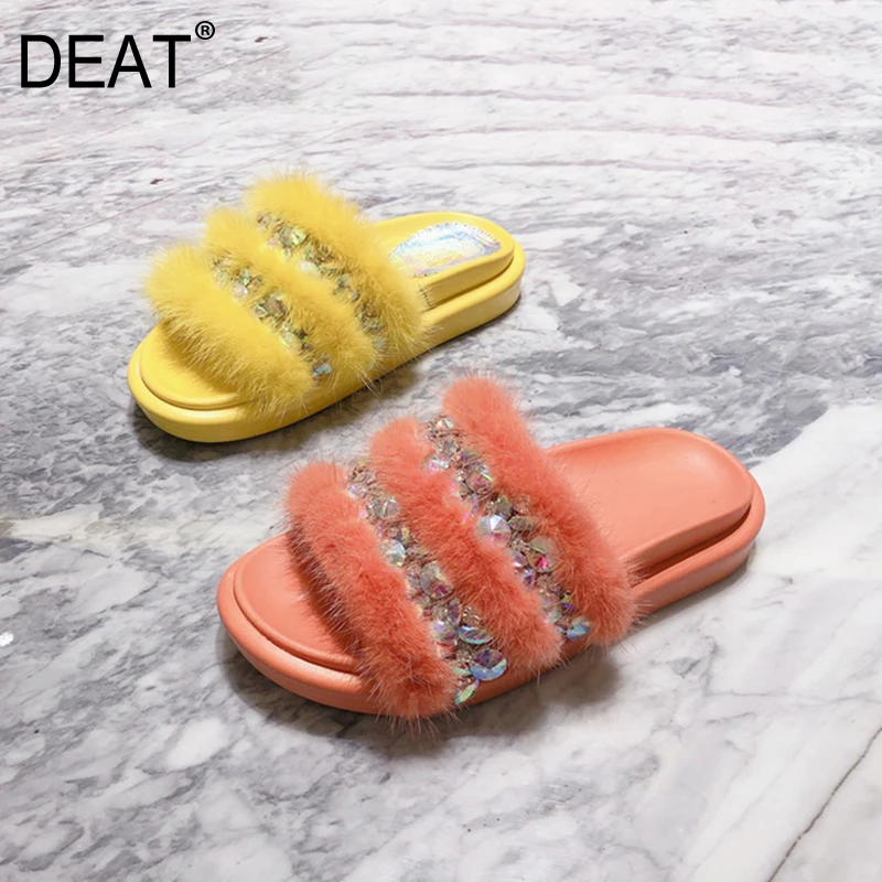 [DEAT] Новинка 2020 года Сезон весна лето Повседневные закрытые тапочки на плоской
