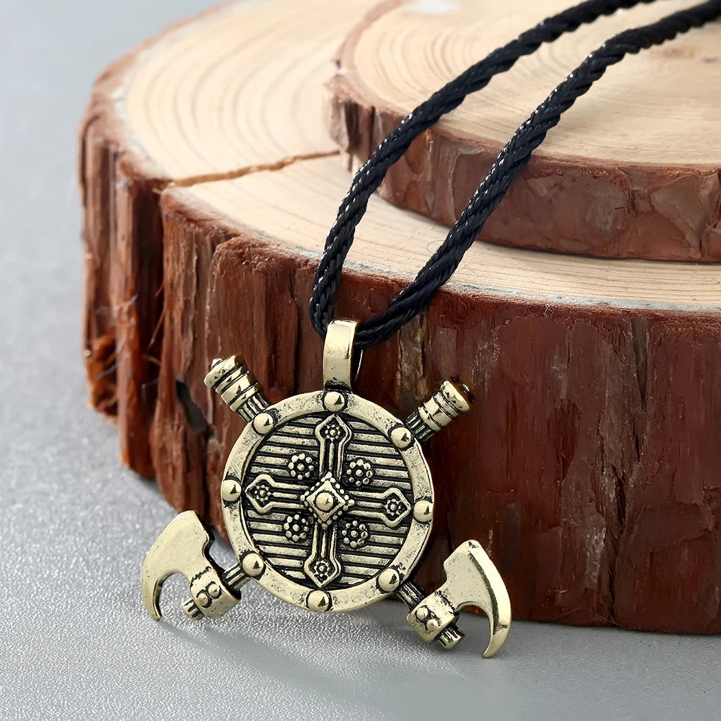 Винтажное ожерелье CHENGXUN в стиле панк с цепочкой-осей и крестом подвеска для