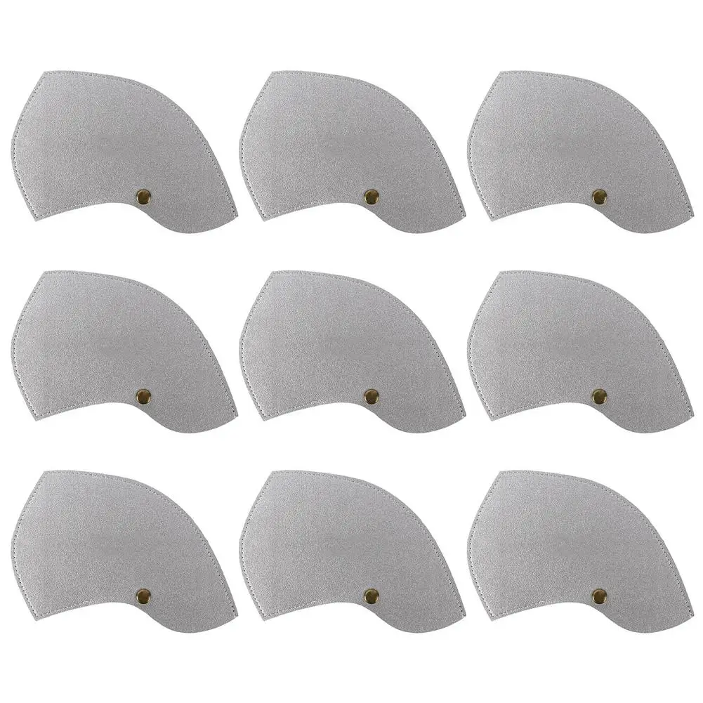 

9pcs High-quality Leather Golf Club Cover Protector Portable Golf Club Iron Head Covers For Outdoor Sports Golf Accessories