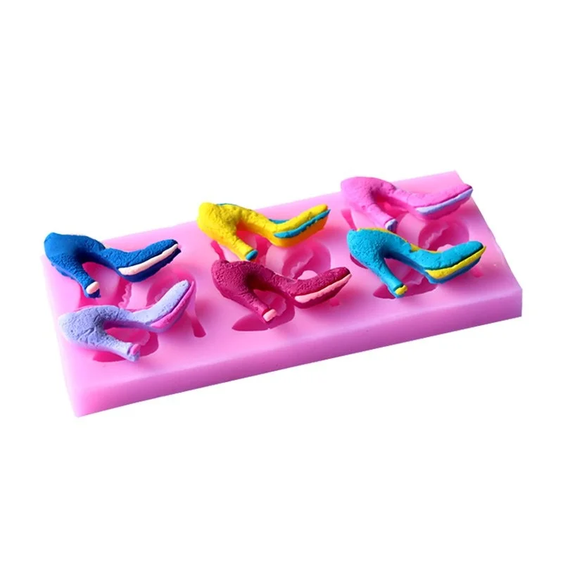 High Heels Shaped Silicone Cake Mold Chocolate Decoration Liquid Tools Sugar Craft Fondant