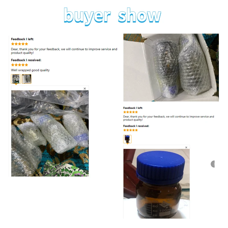 4 шт. 100 мл стеклянная коричневая янтарная бутылка реагента с Синяя винтовая