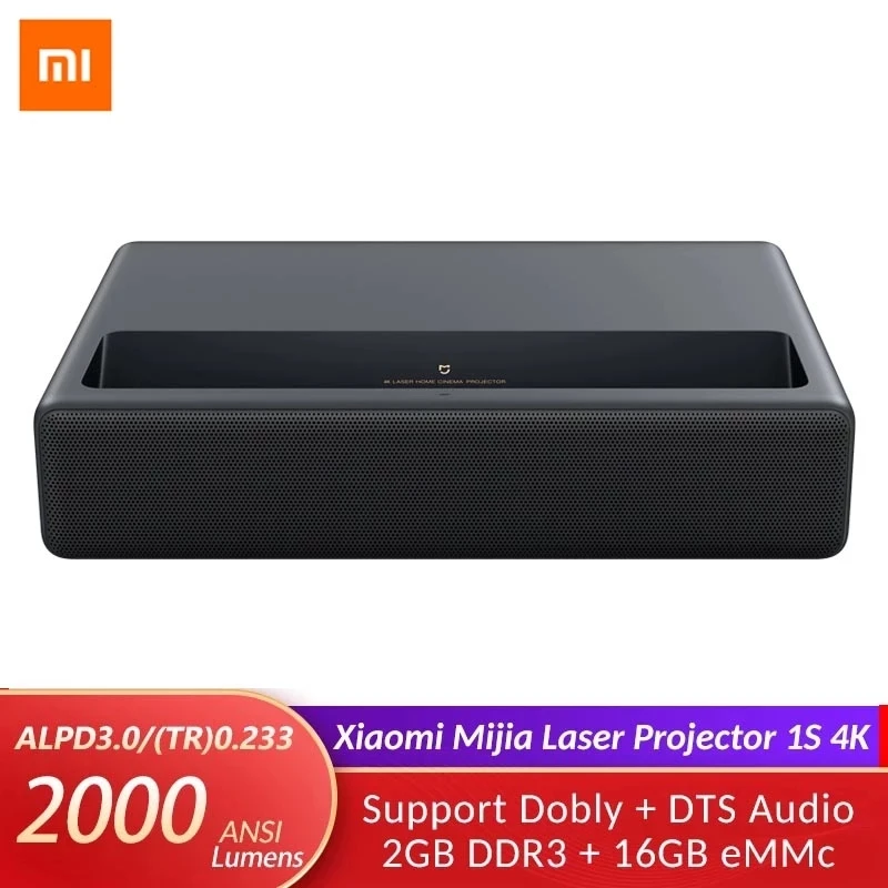 Оригинальный лазерный проектор Xiaomi Mijia 4K 1S проекционный ТВ 2000 ANSI люменов домашний