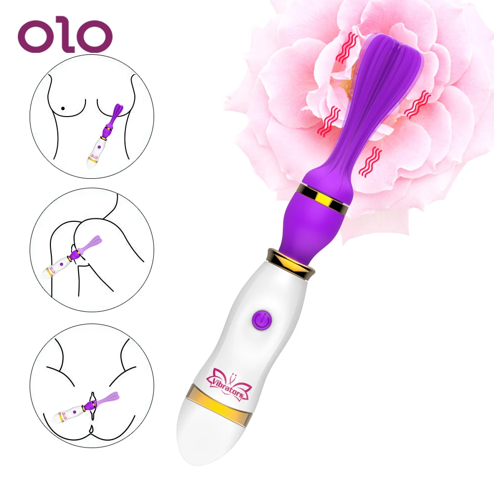 OLO язык лизание клитор стимуляция вращения оральный вибратор AV Stick 12 Скоростей