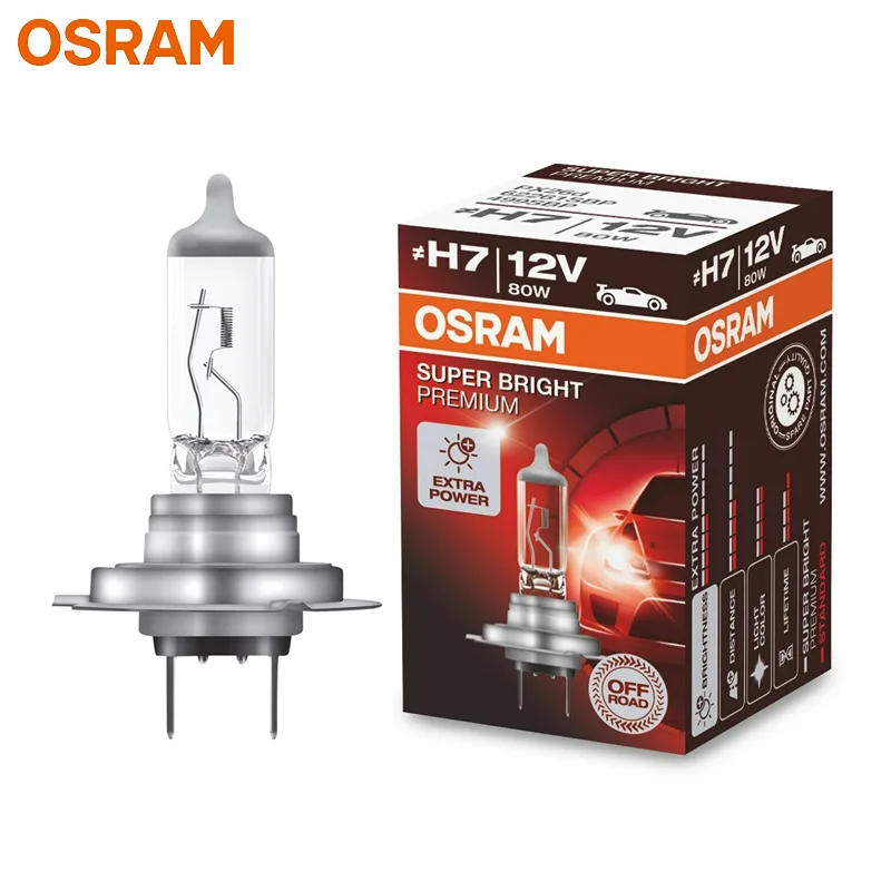 Автомобильная галогенная фара OSRAM H7, 12 В, 80 Вт, 1 шт. - изображение