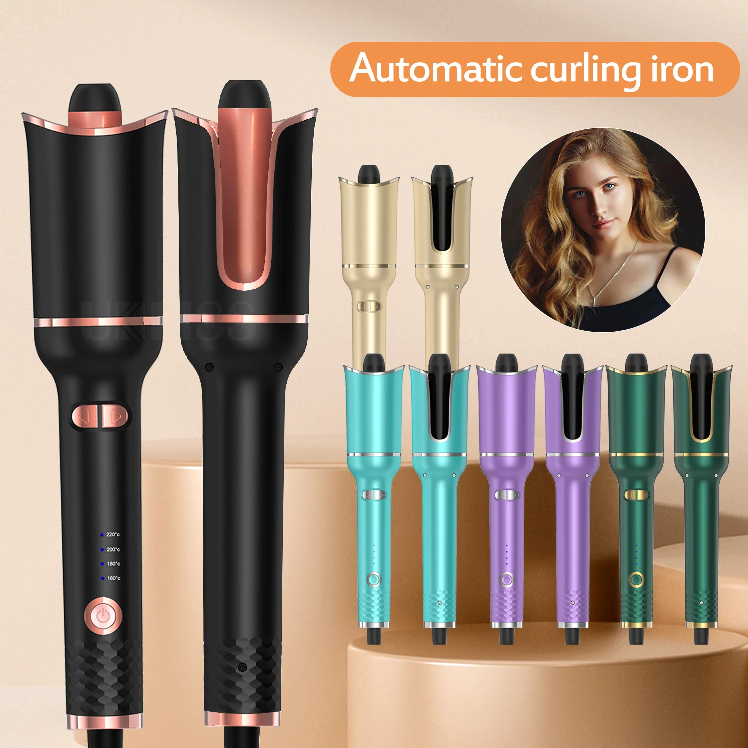 Modelador de Cabelo Estilo do Cabelo Dispositivo do Cabelo Automático Curling Recarregável Cerâmica Rotativa Cabelo Ferro Ferramenta