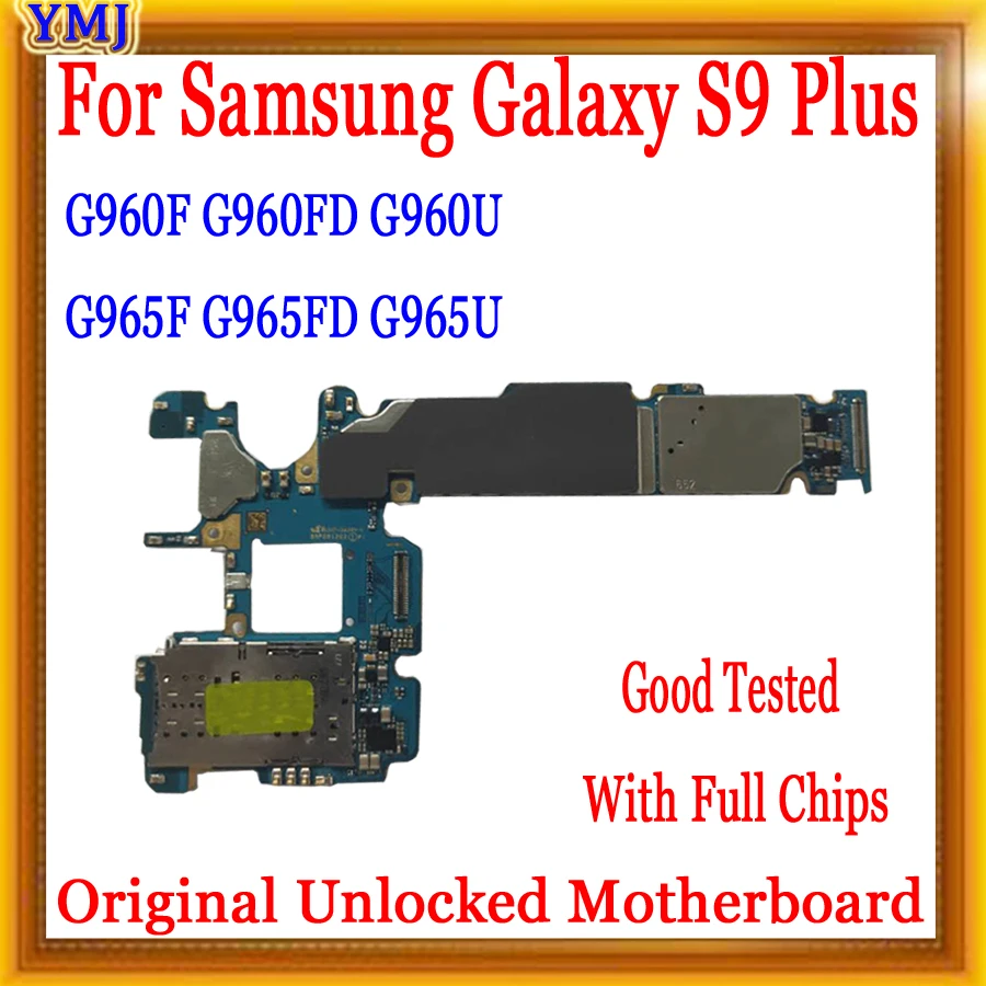 

Factory Unlock Motherboard For Samsung Galaxy S9 Plus G960F G965F G960FD G960U G965FD G965U With AOS Logic Board Good Tested