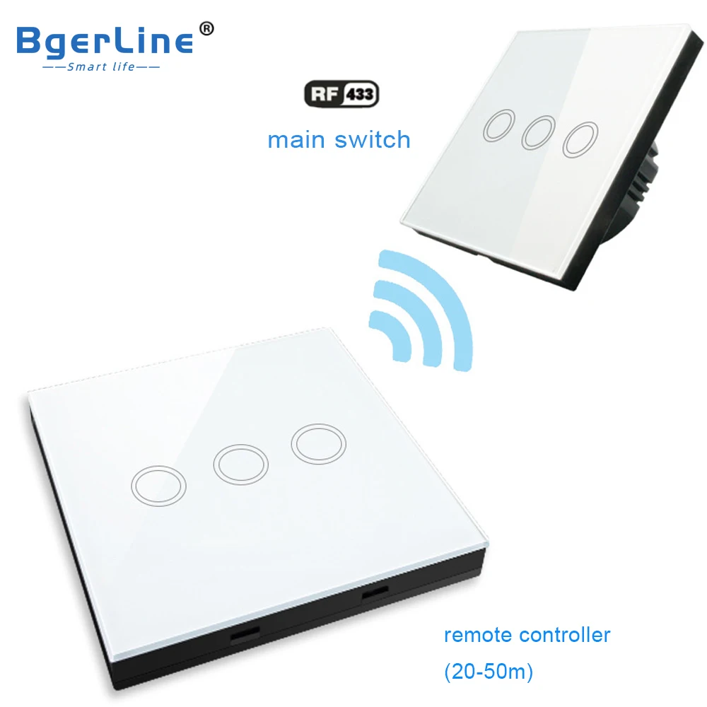 RF433 дистанционный переключатель настенный светильник сенсорный выключатель 1