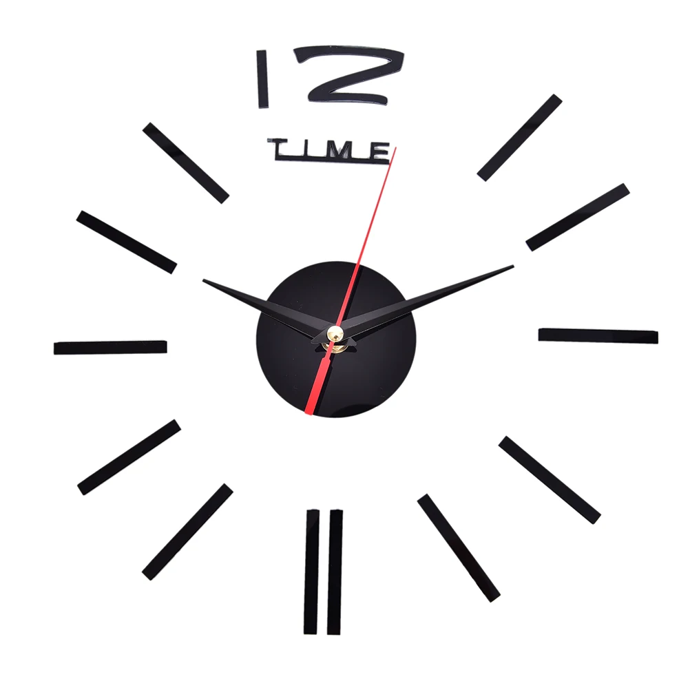 3D наклейки на большие настенные часы зеркальные Стикеры сделай сам декор для