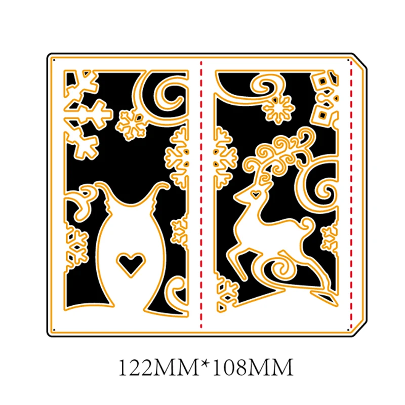 Рождественская металлическая вырезанная деталь форма круглая рамка скрапбукинг