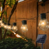 outdoor garland street led g50 bulb solar energy string light as christmas decoration lamp for home indoor holiday lighting