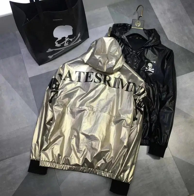 

2021 autumn and winter new Mastermind fashion MMJ skull letter champagne windbreaker men's jacket WY383