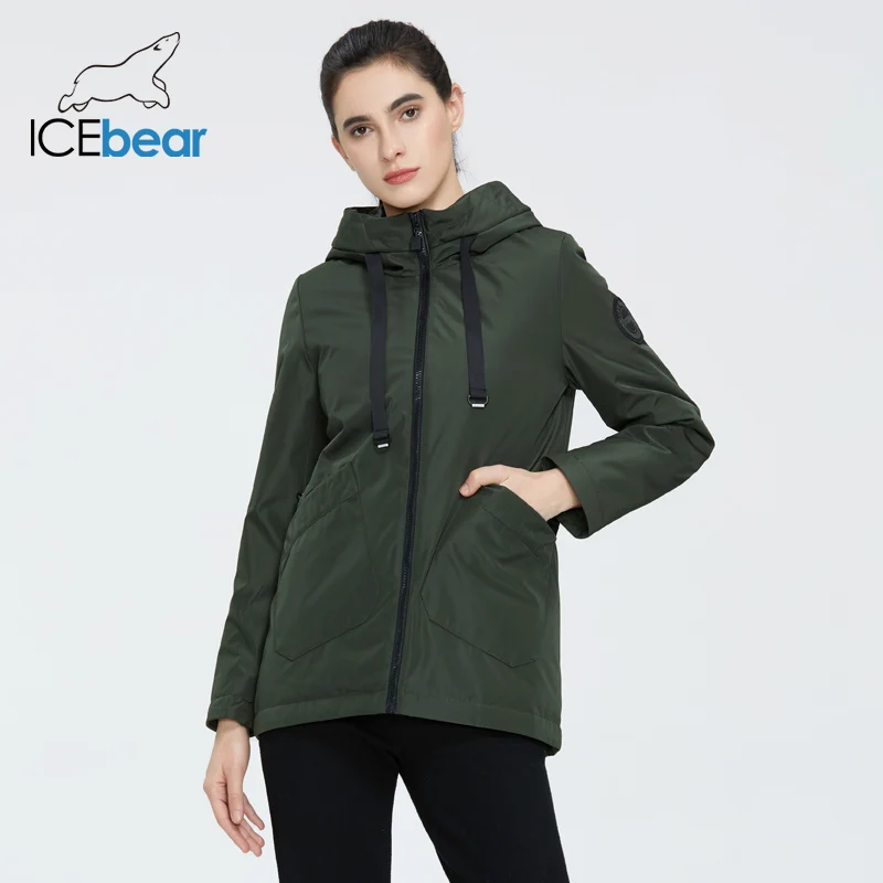 ICEbear 2020 Женская весенняя куртка качественная женская модная одежда с капюшоном