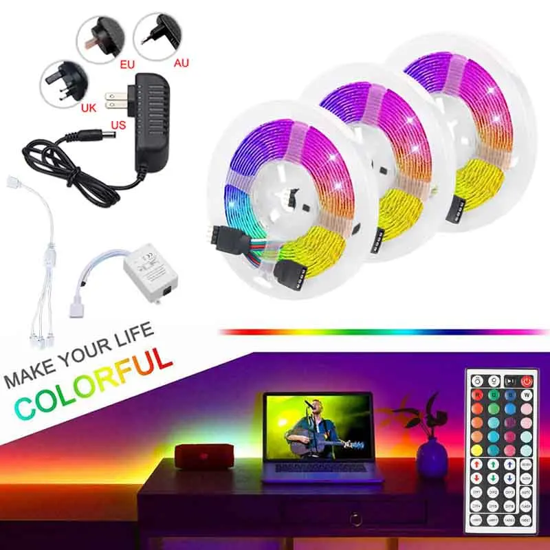 5 м/10 м/15 м 49.2FT RGB Светодиодные ленты светильник 12V Мощность полный комплект 3528