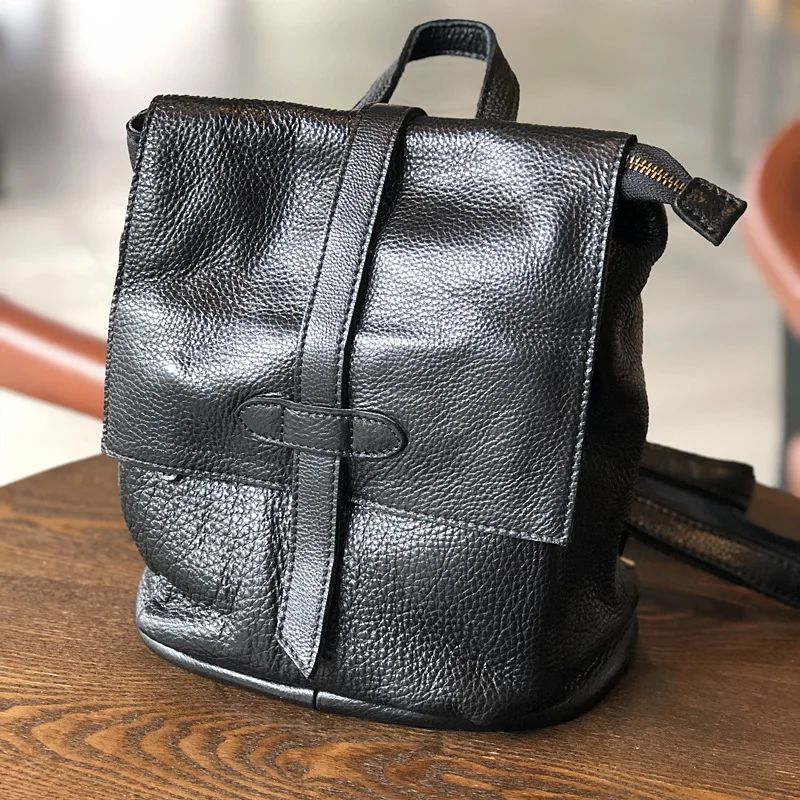 

New Women Backpack Genuine Leather Fashion Causal Bags High Quality Cowskin Female Shoulder Bag Backpacks For Girls High Quality