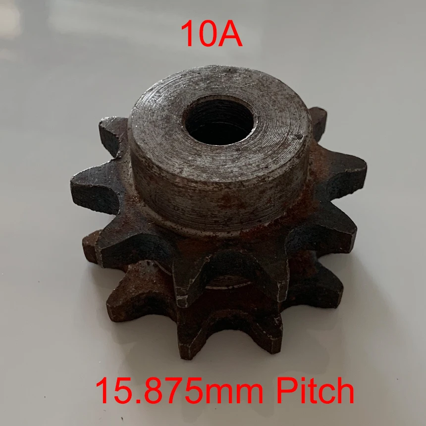 

10A 15 16 17 Tooth 14mm Pilot Bore 15.875mm Pitch Double Two Row Simplex Conveying Gathering Gear Chain Drive Sprocket Wheel