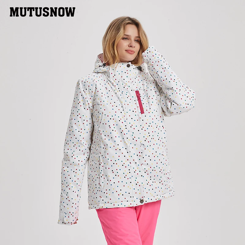 MUTUSNOW женский лыжный костюм куртка и ветрозащитные водонепроницаемые брюки