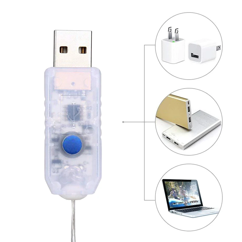 USB светящиеся огни медный провод 8 режимов мерцающие с дистанционным управлением