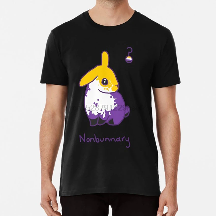 Оригинальная Nonbunnary футболка nonbinary nonbunnary кролик гордость пол разница mogai mogii lgbtq glbtq