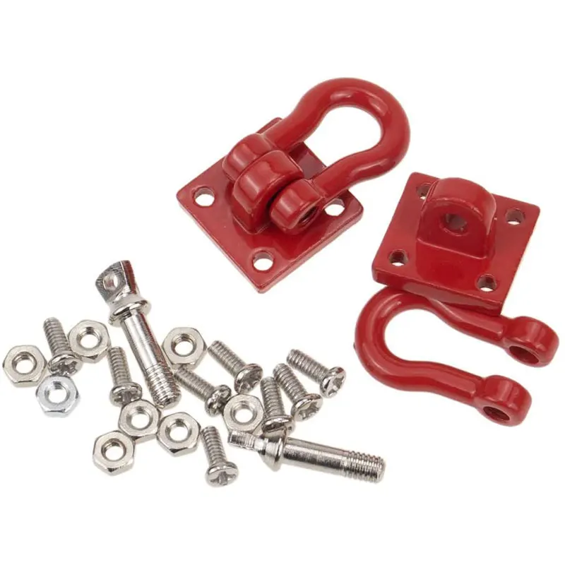 

3Pcs RC Car Metal Tow Shackle Trailer Hook for 1/10 RC Crawler Axial SCX10 Traxxas TRX4 TAMIYA CC01 D90 TF2 Tamiya CC01
