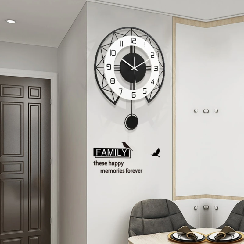

Simple Modern Art Quartz Clock Quality Silent Wall Stickers Pendulum Watch Creative Home Living Room Home Decor Horloge