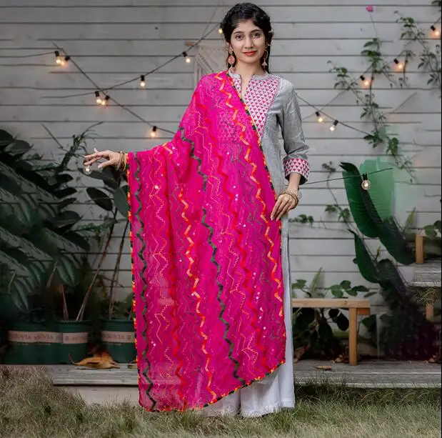 Весенне летние индийские сари Женские Модные Этнические шарфы с вышивкой