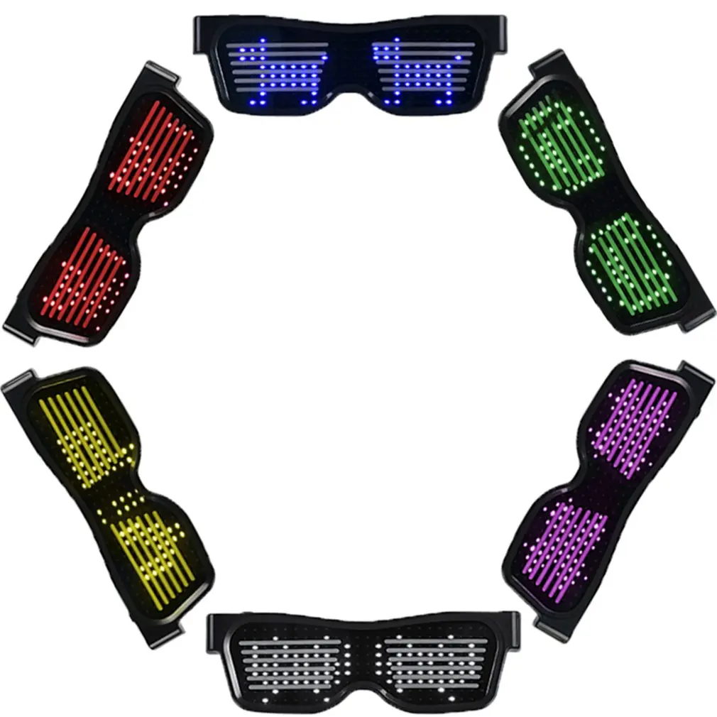 Halloween Practical Led Luminous Glass App Multi-Language Custom Editing Glasses Party Atmosphere Portable Prop | Электроника