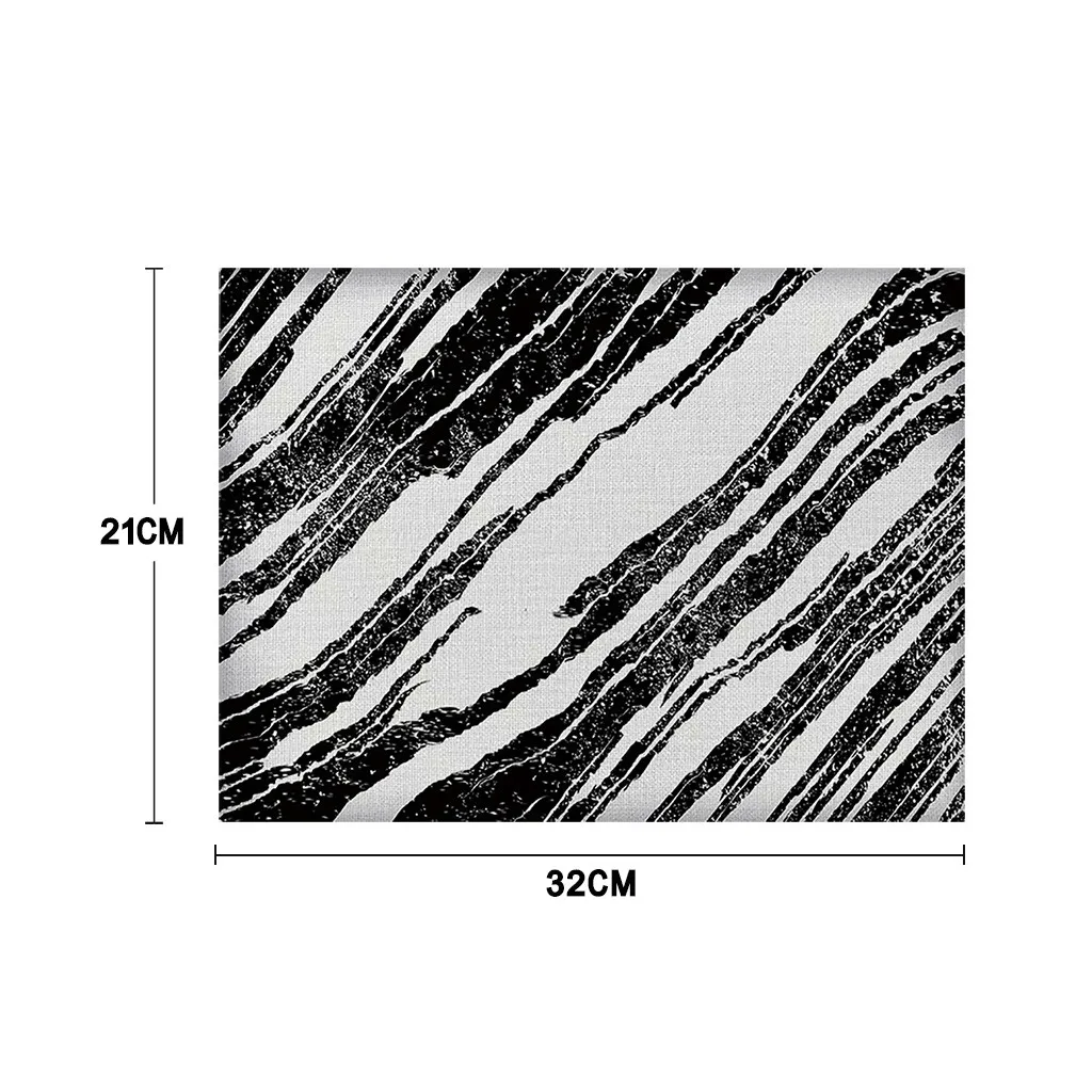 Кухонная подставка из хлопка и льна с геометрическим принтом 32x21 см|Коврики