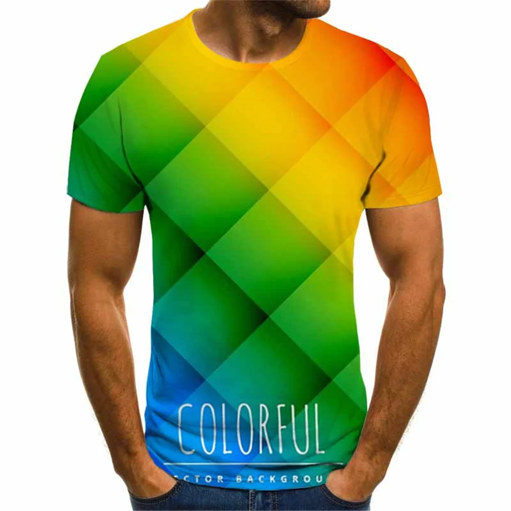 

2021 new Casual personalized T-shirt men's round neck short sleeve men's T-shirt summer high Drops of water street style 3D Top