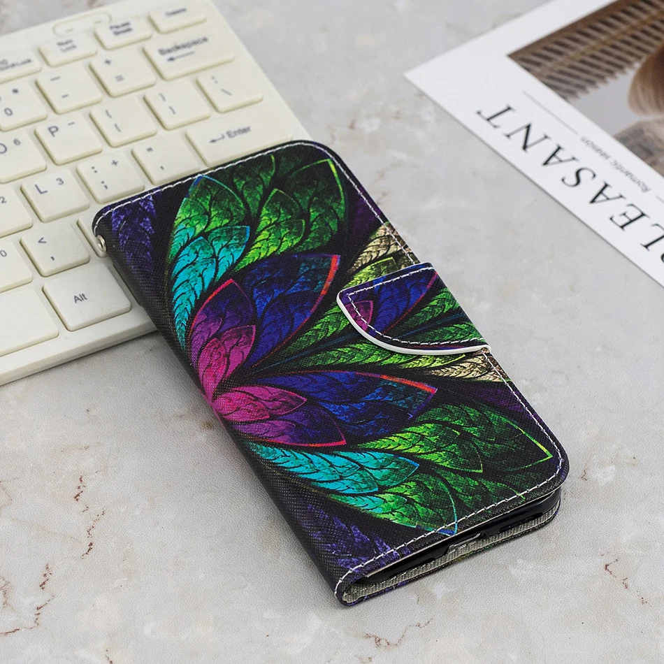 Кота из искусственной кожи чехол-бумажник флип-чехол для телефона для samsung Galaxy S10e S10 S9 S8 S7 S6 край J3 J5 J7 Pro A8 A6 плюс A9 крышка