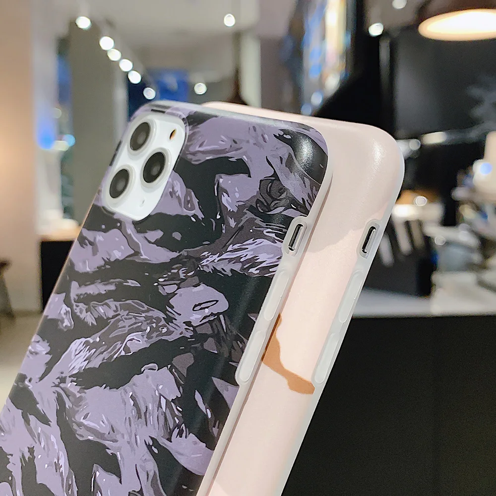 Армейский зеленый камуфляжный чехол для телефона iPhone 11 Pro Max XR X XS 7 8 6 Plus мягкий IMD в