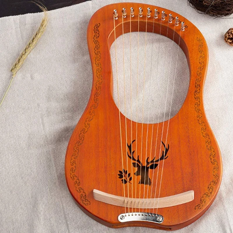 Lyre Harp 10 String Heptachord красное дерево Lye с Гравированными тонами тюнинг гаечный ключ