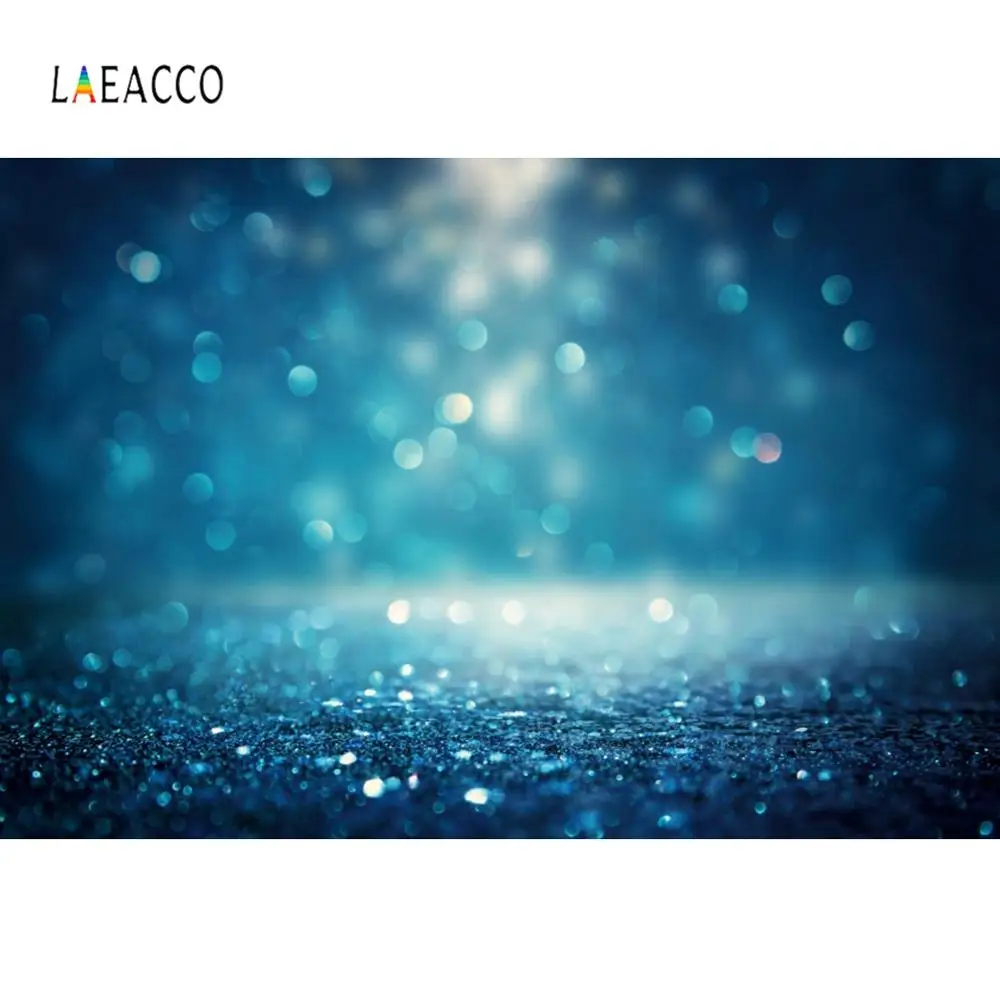 

Laeacco синий светильник пятна блестит градиент Цвет домашний декор Фоны фотографии персонализированные декорации реквизит для фотостудии