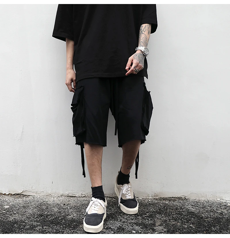 

Kanye/брюки с пятиточечным шнурком и карманами в уличном стиле в европейском и американском стиле хип-хоп