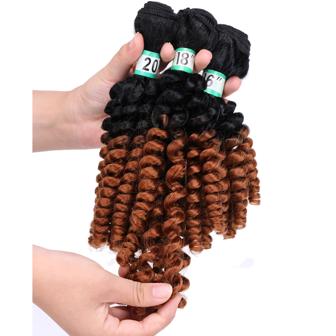 FSRHAIR 70 гр./шт. Черный-зеленый афро Фунми вьющиеся волосы пучок синтетических волос для наращивания Омбре волосы продукт