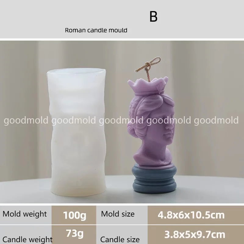 Форма в виде Древней Греции для скульптуры свечи силиконовая форма римских