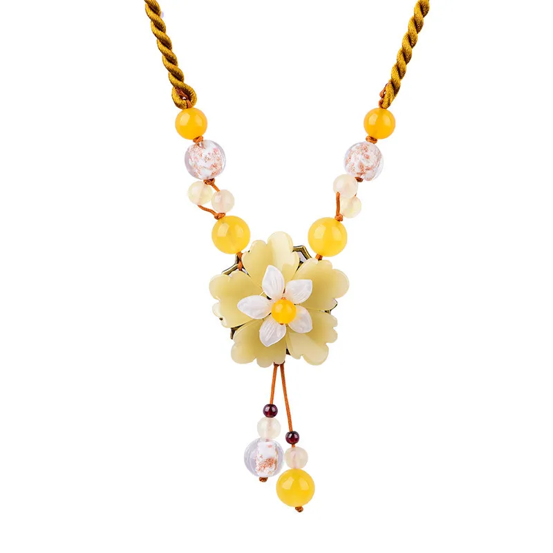 Модное современное темпераментное ожерелье с кулоном изысканное цветное из