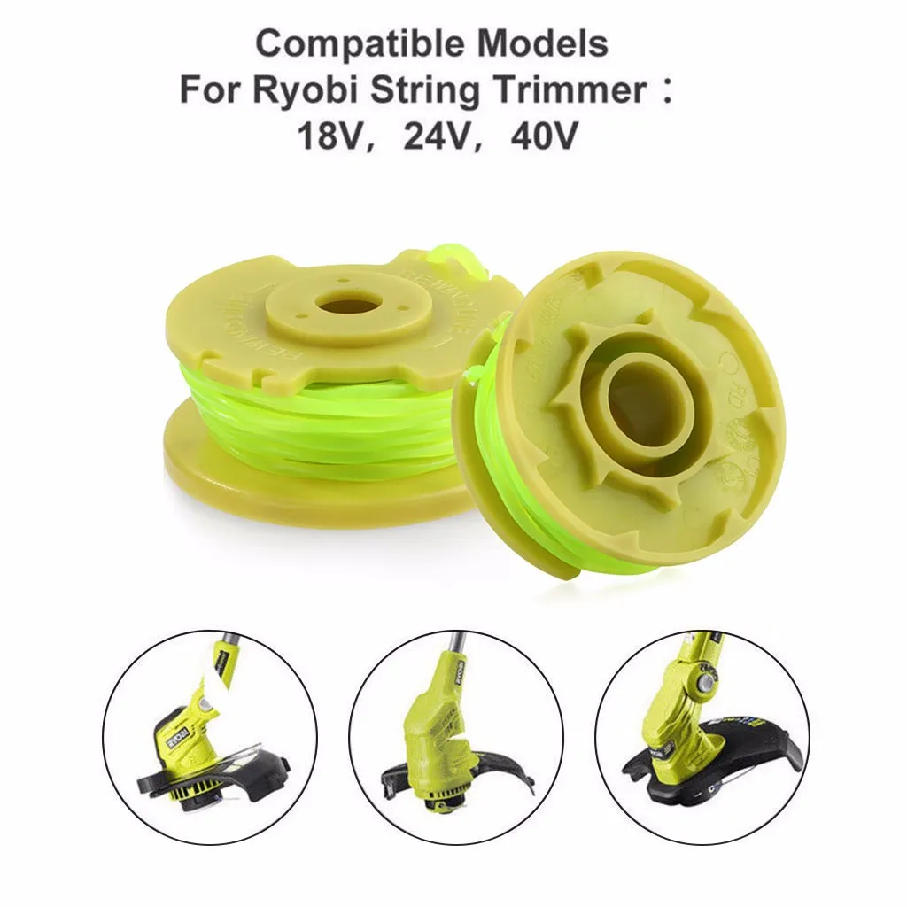 Сменная катушка для Ryobi One PLUS + AC80RL3 скрученная линия 0 08 дюйма 11 футов 4 шт.