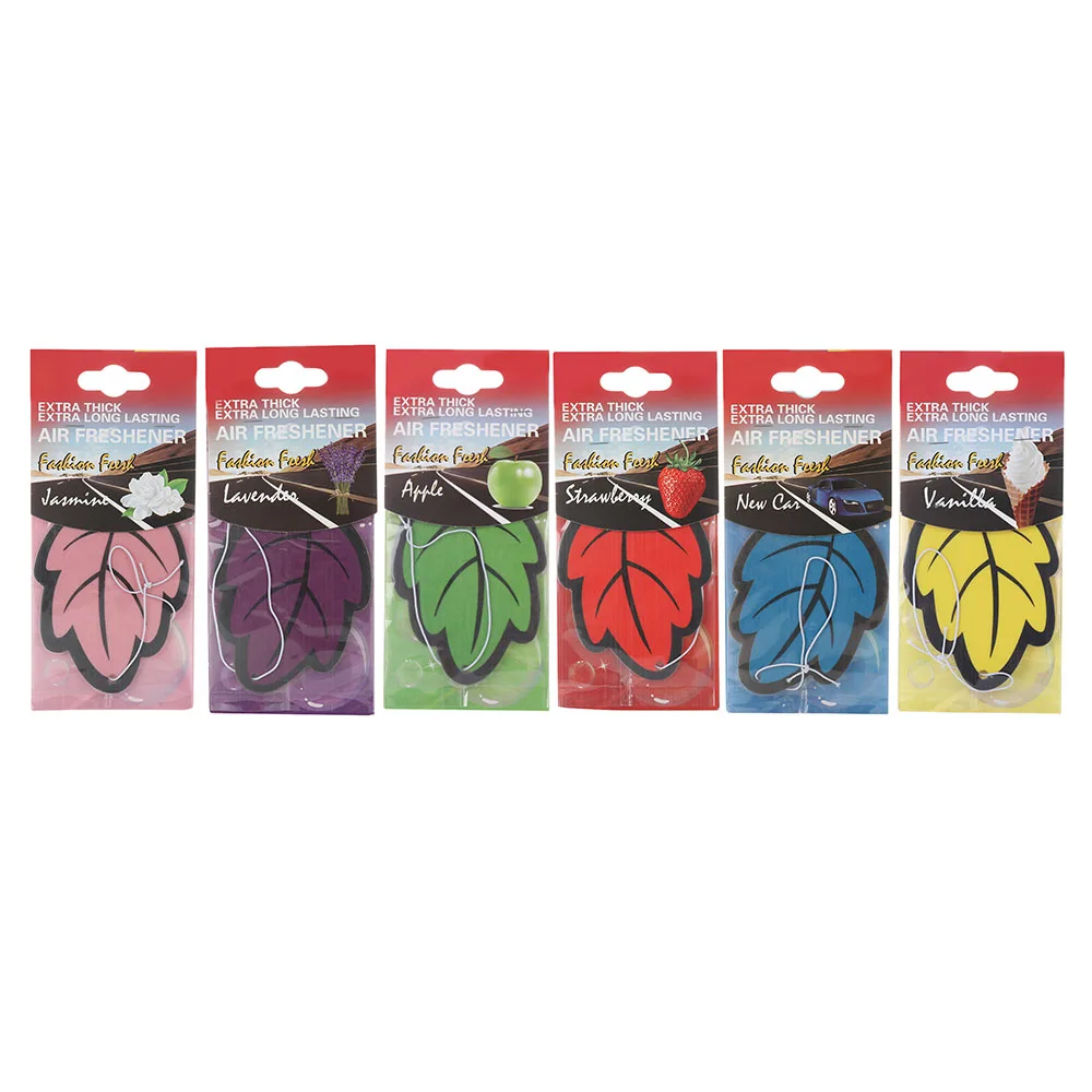 

6pcs Car Perfume Air Freshener Hanging Paper Automotive Interior Decorations