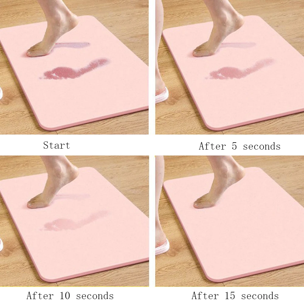 Противоскользящий Быстросохнущий коврик для ванной с диатомом