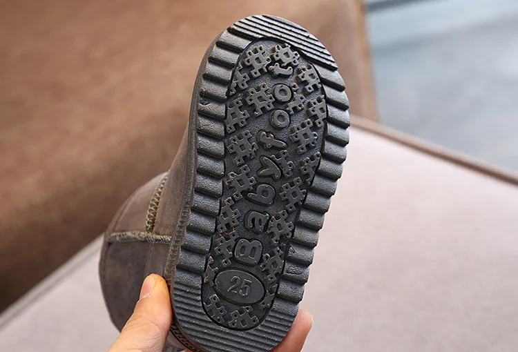 Детская обувь; зимние ботинки унисекс; Новинка года; зимняя обувь из толстого плюша для мальчиков; однотонная теплая обувь для девочек; детские короткие ботинки; Студенческая обувь; C09192