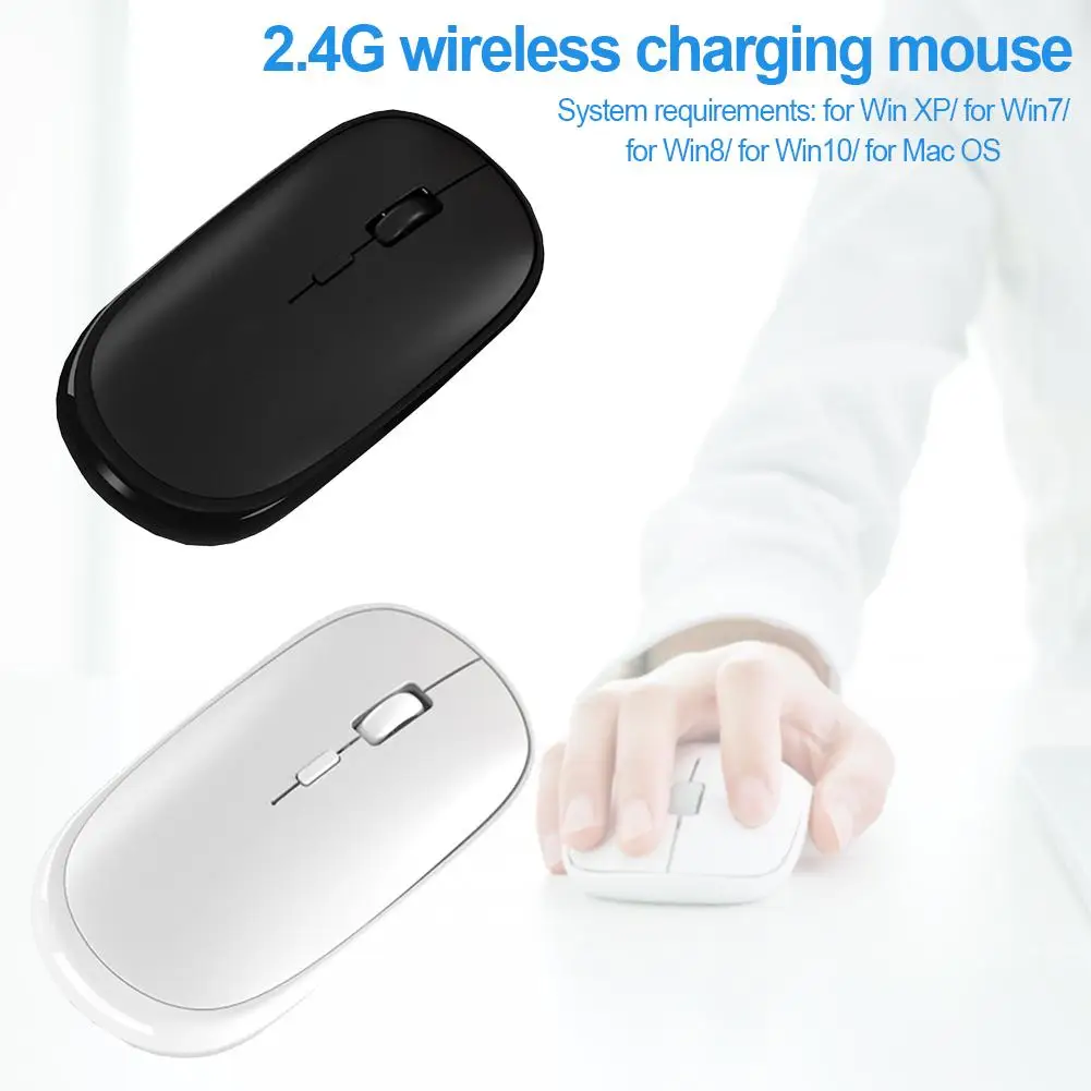 

Wireless Mouse Portable Ergonomic Cordless Remote Cursor Gaming Mouse Black White USB Receiver 500mAh Silent Switch Mouse Hot