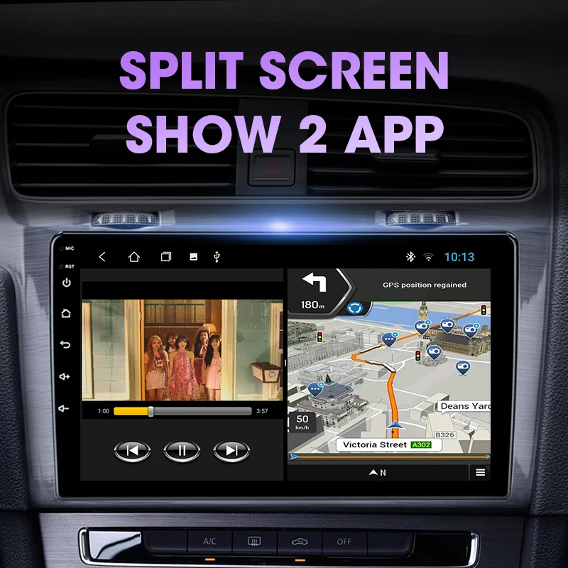 Автомагнитола 2 DIN мультимедийный видеоплеер на Android для VW Volkswagen Golf 7 VII 2014 2018