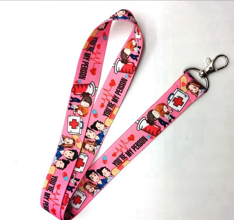

Hot Sale! Greys Anatomy Doctors Lanyard Neck Strap Card Bus ID Holders With Key Chain