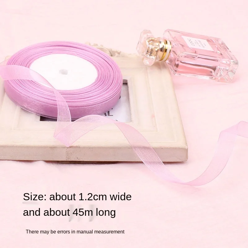 50 ярдов/рулон декоративные шелковые ленты 12 мм | Дом и сад