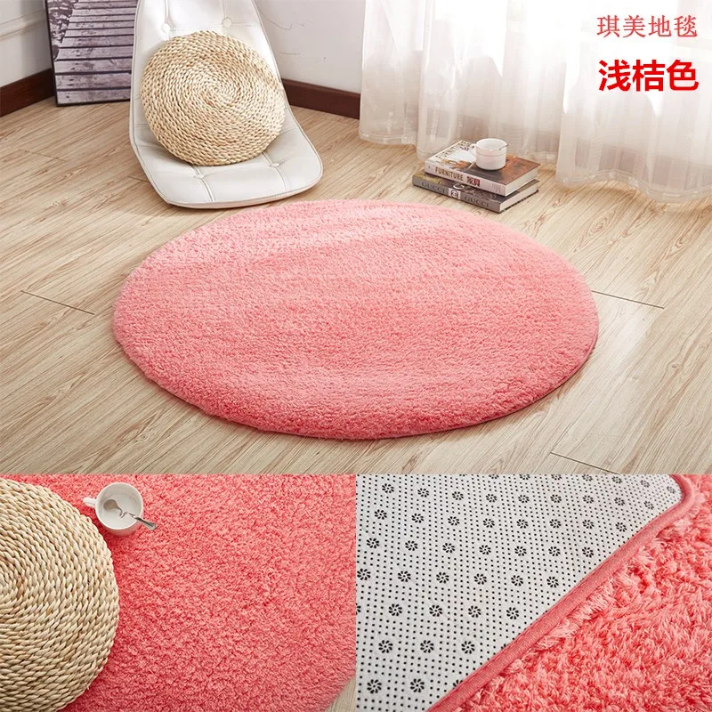 

Round Floor Mats Grey Carpet Tie Dyeing Plush Soft Carpets Bedroom Water Absorption Carpet Rugs For Living Room Bedroom
