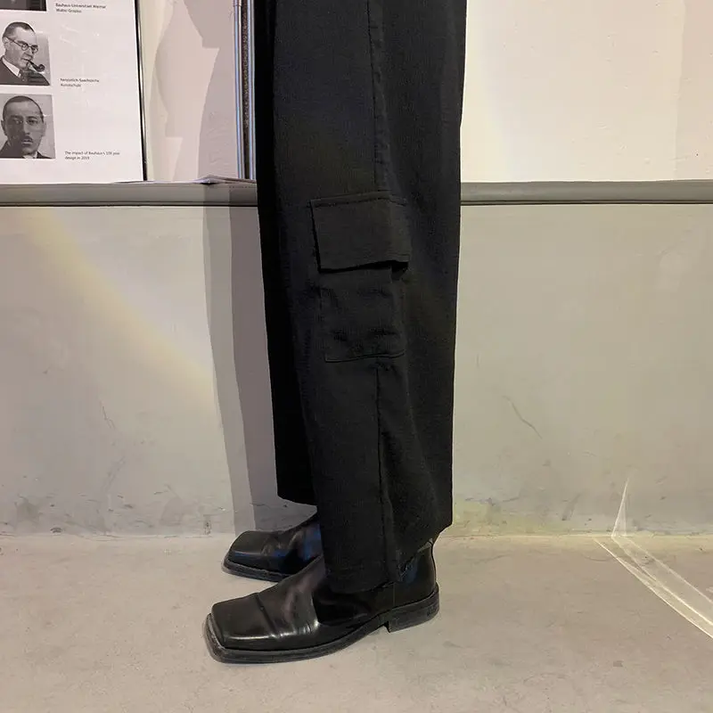 

2021 Spring And Autumn New Youth Popular Men's Korean Version Of Pure Color Simple Overalls Fashion Casual Straight-leg Pants